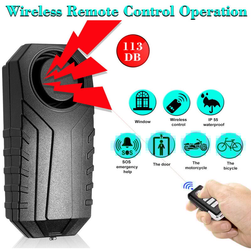113dB Wasserdichte Anti-Diebstahl Alarm Lock Motorrad Elektrische Fahrzeug Fahrrad Anti Verloren Erinnern Vibration Warnung Alarm Sensor | 04537370635731 113dB Wasserdichte Anti-Diebstahl Alarm Lock Motorrad Elektrische Fahrzeug Fahrrad Anti Verloren Erinnern Vibration Warnung Alarm Sensor | 04537370635731