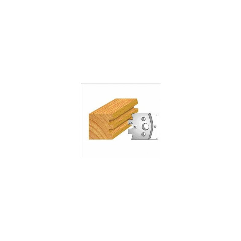Luxoutils - 114: Jeu de 2 fers 40mm rainure double pour porte outils 40 et 50mm