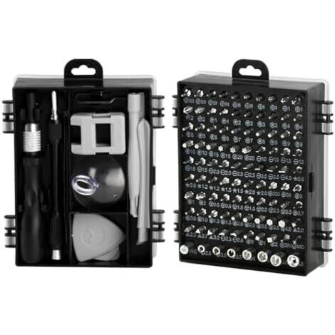 115 en 1 Kit de Tournevis Précision, Mini Set Outils Magnétiques Multifonction pour Reparation Portable PC PS4 PS5 Laptop Lunettes Téléphones, avec Embouts -
