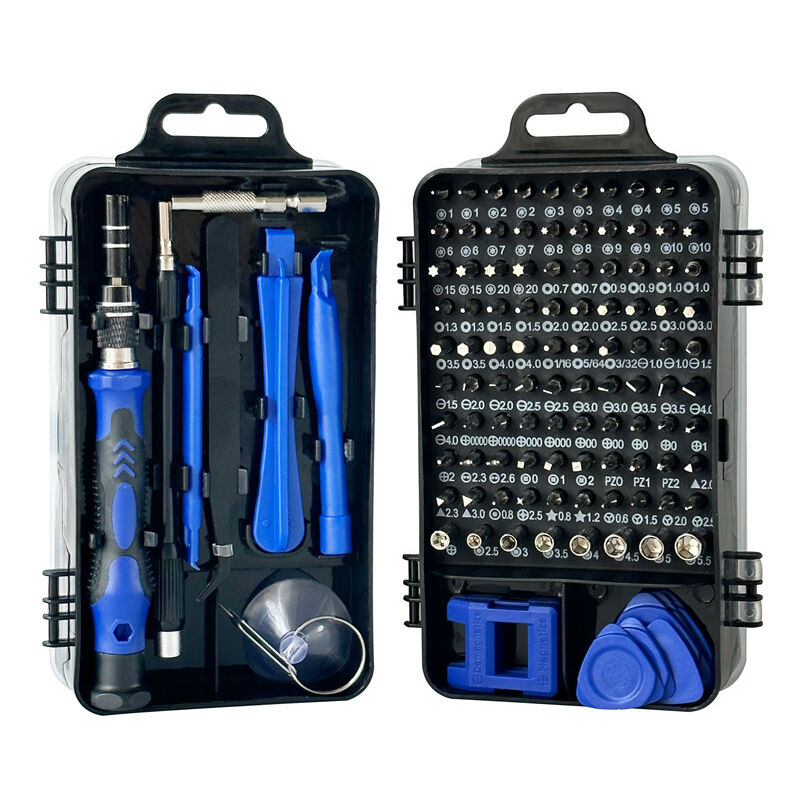 115 en 1 Mini jeu de tournevis(Bleu) de précision jeu de tournevis de précision pour Machine à laver climatiseur réfrigérateur voiture électrique