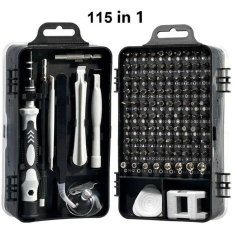 115-in-1 Multifunktions-Schraubendreher-Set für Uhren, Handys und Computer – Demontage- und Reparaturwerkzeug, Schraubendreherbits, Mini-Werkzeugkoffer für Reparaturen