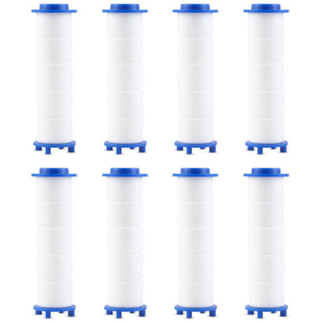 (115 mm) Duschkopffilter, 8 Stück PP-Baumwoll-Duschfilter für abnehmbaren Anti-Kalk-Duschkopf für Handbrause