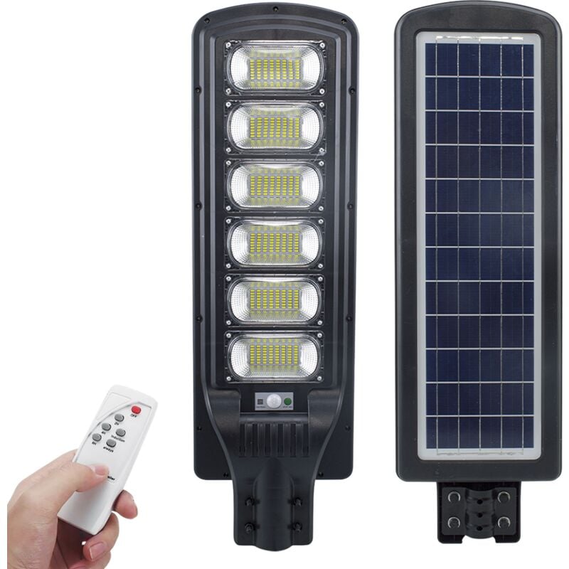 115004 Lampadaire charge solaire 300W détecteur de mouvement et télécommande