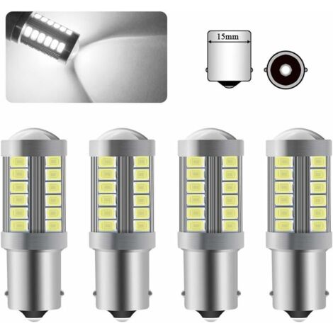 1156BA15S P21W LED Ampoule Blanc Super Brillant 6000K 5630 33 SMD Feu de Recul Stationnement Position Arrière Antibrouillard A