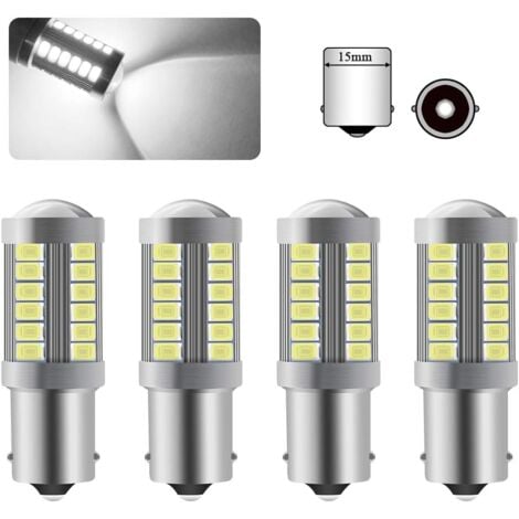 JUSCH 1156BA15S P21W LED-Leuchtmittel, superhell, weiß, 6000 K, 5630, 33 SMD, Rückfahrlicht, Parken, hintere Position, Nebelschlussleuchte