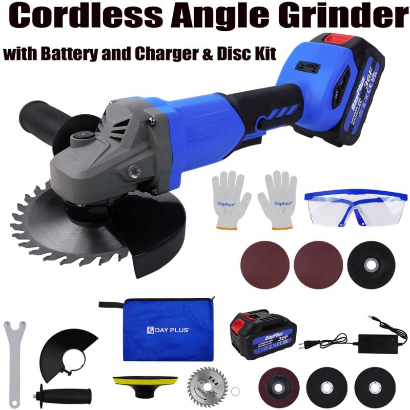 115mm 21V Meuleuse d'angle sans fil Meuleuse & batterie Li-ion