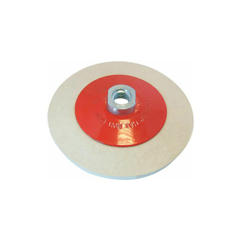 115mm Bevelled Felt Buffing Polishing Wheel M14 Thread Metal Plastic Glass