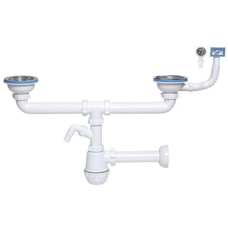 115mm Double Kitchen Sink Drain Waste Trap Wash Machine