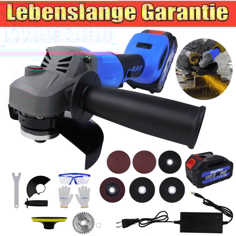 115mm Meuleuse d'angle sans fil Meuleuse Flex avec batterie 6.0Ah