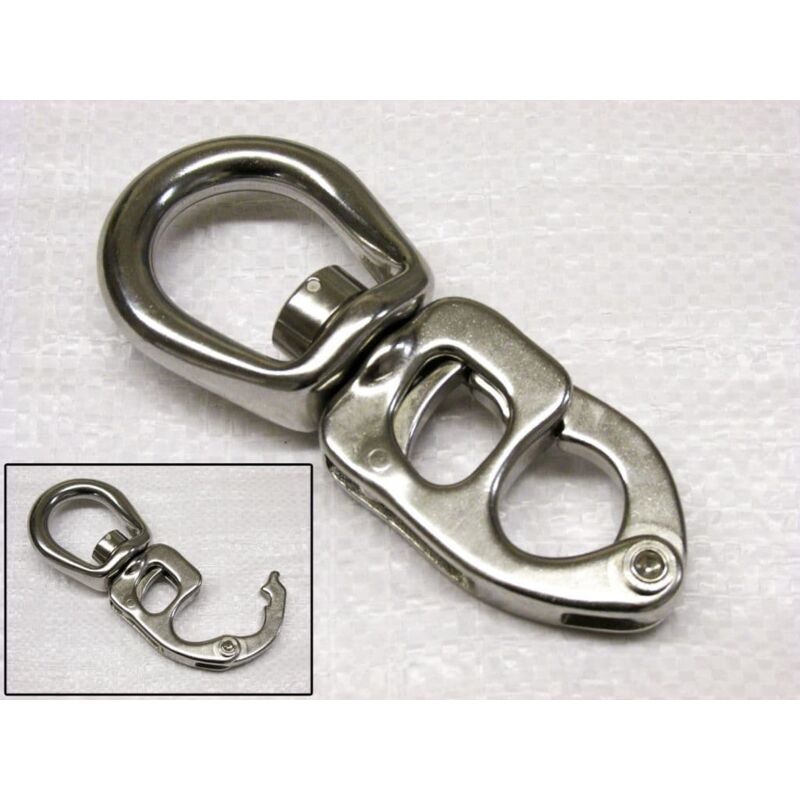 Securefix Direct - 115MM Stainless Steel Trigger Swivel Snap Shackle - Marine Rigging Release