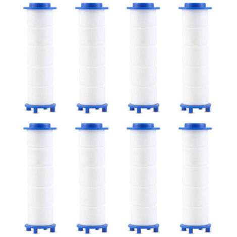 (115mm)Filtre Pommeau de Douche，8 Pcs Filtre Douche en Coton PP de Douchette Anti-calcaire Amovible pour Douchette