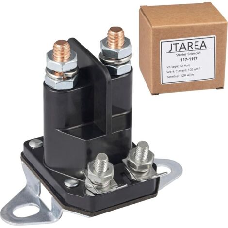 117-1197 Relais Démarreur Solénoïde 12V Tracteur Tondeuse Pièces de Rechange 784-1221-210 Relais Demarreur pour Toro SS4225 Exmark E513075 1-513075 104-3189 212655 47-1910 28-4210