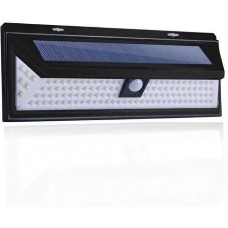 118 Led Lampe Solaire 1000 Lumens Applique Mural Pir Mouvement Capteur Ip65 Etanche Jardin Exterieur..