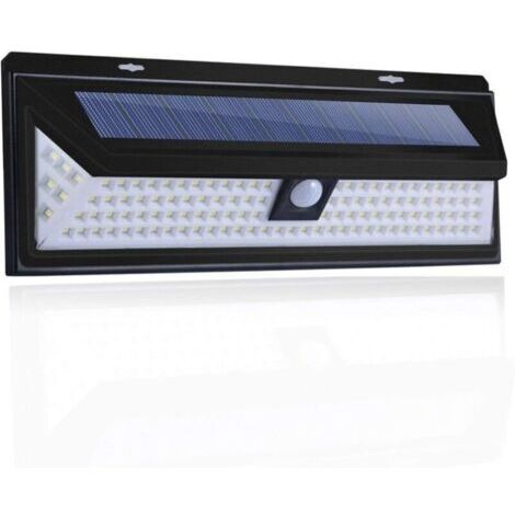 118 Led Lampe Solaire 1000 Lumens Applique Mural Pir Mouvement Capteur Ip65 Etanche Jardin Exterieur..