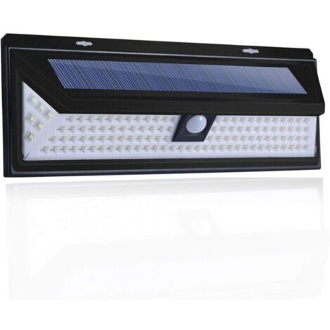 118 Led Lampe Solaire 1000 Lumens Applique Mural Pir Mouvement Capteur Ip65 Etanche Jardin Exterieur..DEBUNS