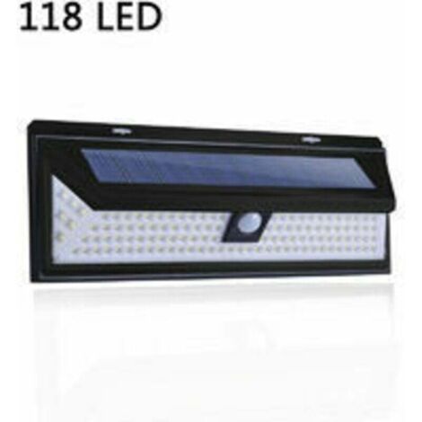 118 LED Solar Lampe 1000 Lumen Wand Licht PIR Motion Sensor IP65 Wasserdicht Outdoor Garten