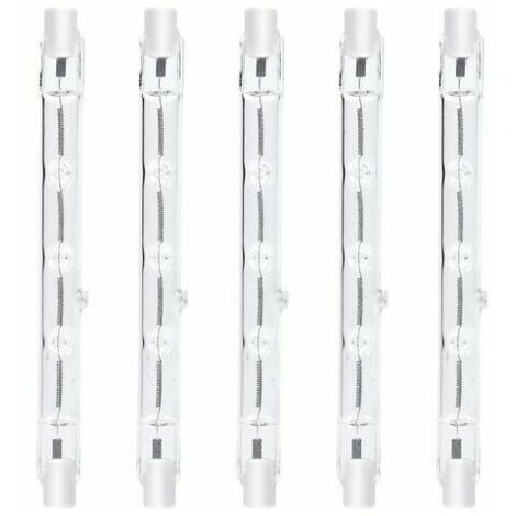 118 mm R7s Ampoule crayon halogène à intensité variable 300 W Blanc chaud 2800 K R7s linéaire 3000 lm AC 220-240 V J118 Projecteur linéaire halogène pour éclairage de rue de sécurité paysager (lot de