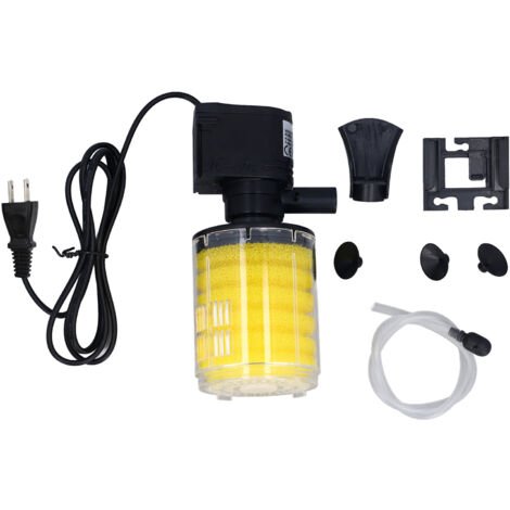 1180F ABS 85x70x170mm 12W 1000L/h Tauch-Innenfilter für Aquarien mit Belüftung