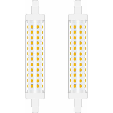 118mm R7S Ampoule LED 10W Blanc Froid 6000K linéaire projecteur à double extrémités remplacement de l’ampoule halogène 100W parfait pour chambre, salle de bain Non-Dimmable 2pcs
