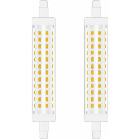 118mm R7S Ampoule LED 10W Blanc Froid 6000K linéaire projecteur à double extrémités remplacement de l’ampoule halogène 100W parfait pour chambre, salle de bain Non-Dimmable 2pcs
