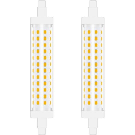 118mm R7S Ampoule LED 10W Blanc naturel 4000K linéaire projecteur à double extrémités remplacement de l’ampoule halogène 100W parfait pour chambre, salle de bain Non-Dimmable 2pcs