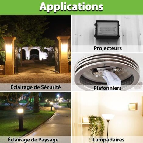 118mm R7s Dimmable ampoule halogène crayon 300W Blanc Chaud 2800K r7s linéaire 5900lm AC220-240V J118 Projecteur Halogène Linéaire pour l’éclairage de paysage, sécurité, lampadaire