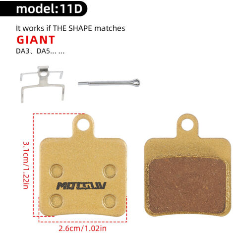 11D entièrement métallique à base de cuivre Plaquettes de frein pour vélo BB5, plaquettes de frein à disque entièrement métalliques à base de cuivre, plaquettes de frein à disque hydrauliques et acces