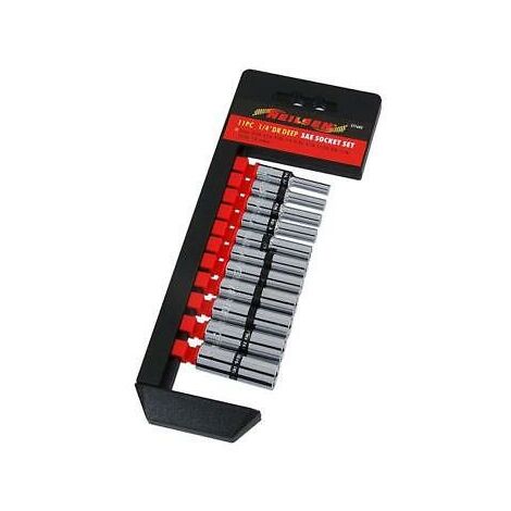 11PC 1/4 DRIVE SAE AF IMPERIAL DEEP SOCKET SET 5/32 to 1/2 CT1602