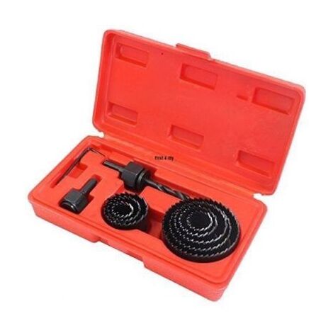 11PC HOLE SAW CUTTING SET 19-64MM WOOD CARBON STEEL CUTTER CIRCULAR ROUND HS042