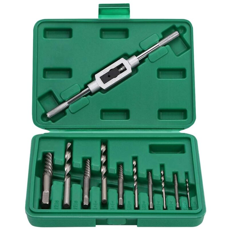 11Pcs Extracteurs de Vis Endommagées Boulons Cassés avec Boîte de Rangement