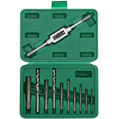 11Pcs Extracteurs de Vis Endommagées Boulons Cassés avec Boîte de Rangement