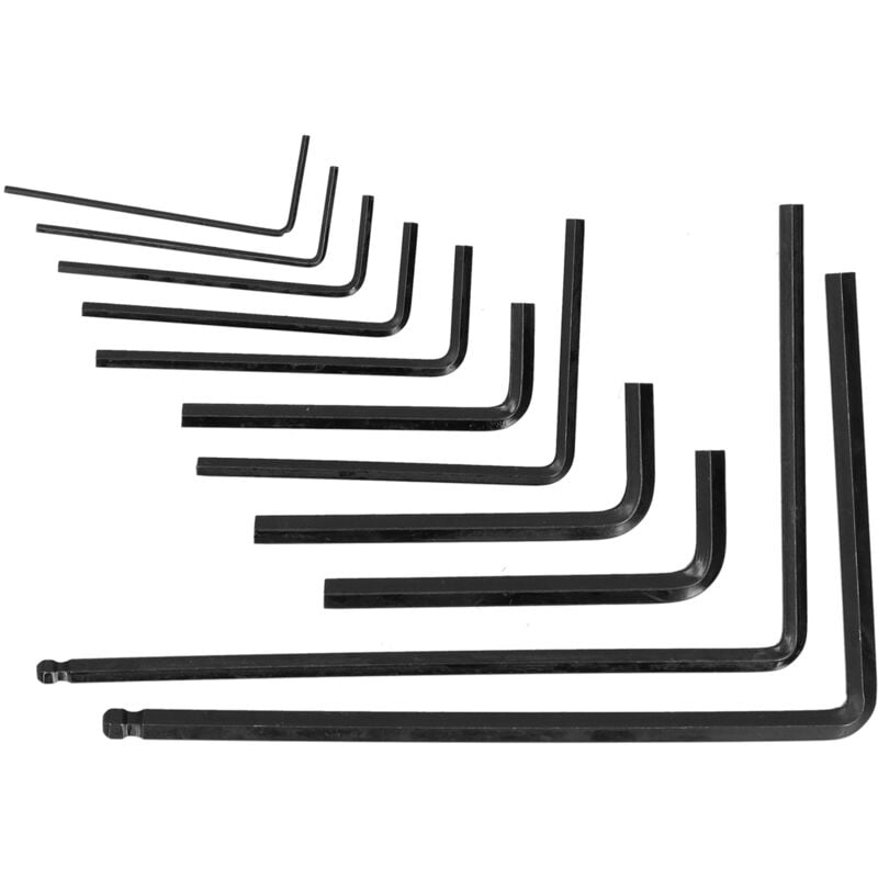 Ineasicer - 11Pcs Jeu de clés hexagonales Guitare Instruments Métalliques Outils Clés M02668