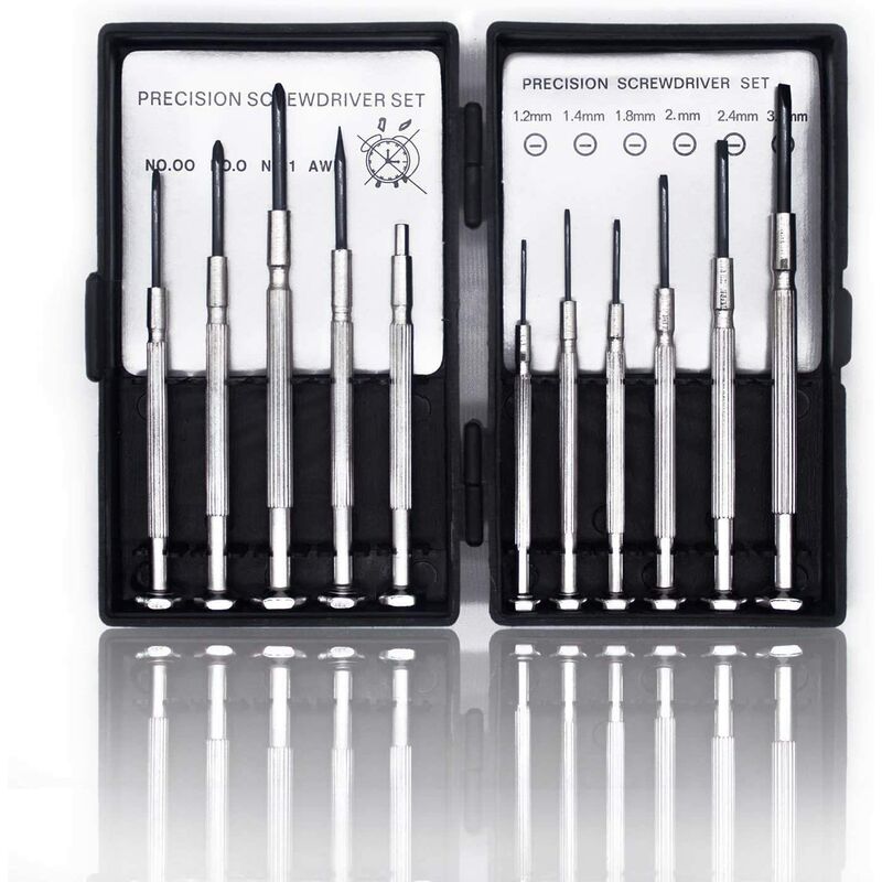 Mimiy - 11Pcs Mini Screwdriver Sets,Small Screwdriver Set Eyeglass Sunglass Repair Interchangeable