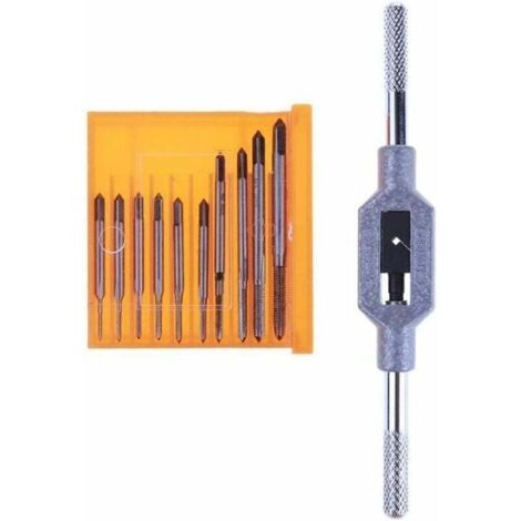 11PCS Mini Tarauds, M1 à M3.5 Tarauds à Filetage Tarauds à Main pour Horloges Montres Taraudage