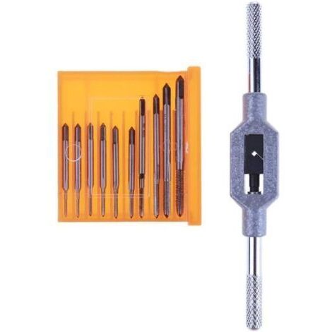 11PCS Mini Tarauds, M1 à M3.5 Tarauds à Filetage Tarauds à Main pour Horloges Montres Taraudage