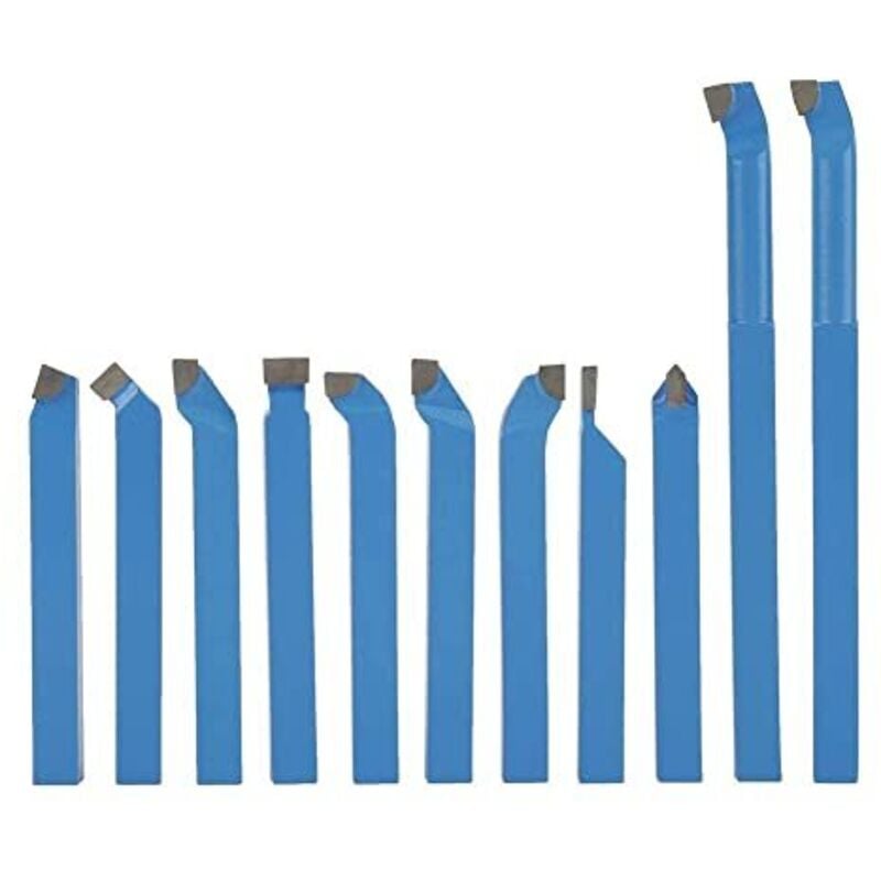 SJLERST 11Pcs Outils de tour Bits, Tour de coupe au carbure Ensemble d'outils de tournage Ensemble de fraisage de soudage pour tour à métal