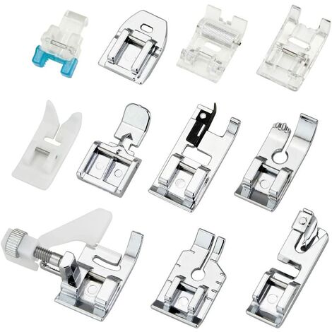 11Pcs Pieds-de-Biche,Kit de Machine à Coudre Pieds Presseur de Rechange Pièces Accessoires pour Quelques Modèles de Machine à Coudre Domestique Brother Singer Janome Toyota