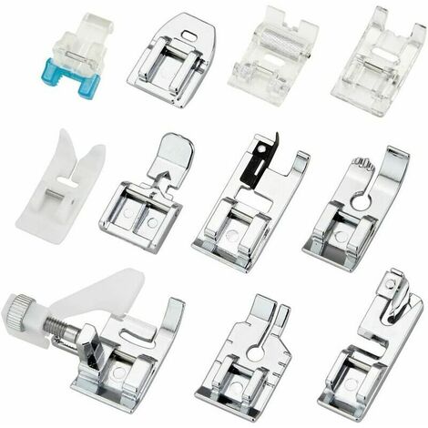 11Pcs Pieds-de-Biche,Kit de Machine �� Coudre Pieds Presseur de Rechange Pi��ces Accessoires pour Quelques Mod��les de Machine �� Coudre Domestique Brother Singer Janome Toyota