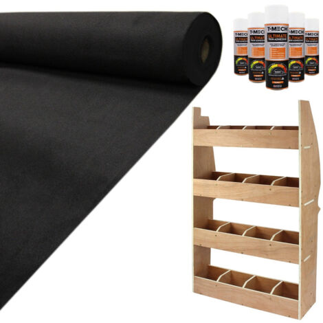 11sqm Black Van Lining & Citroen Berlingo Racking Unit