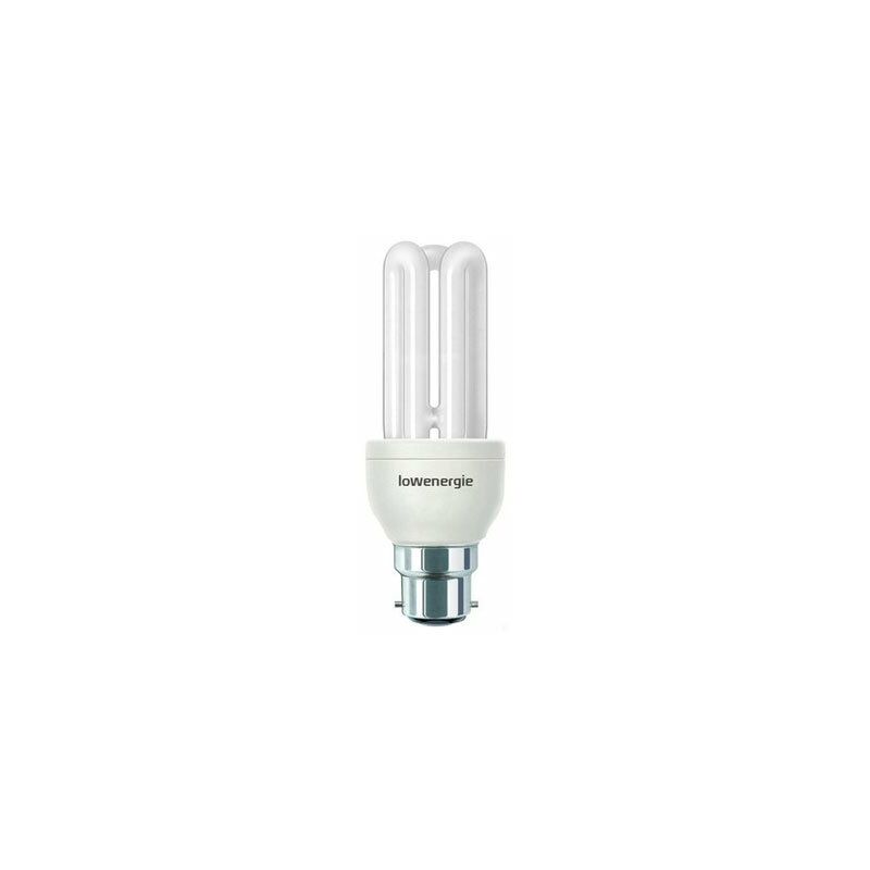 Lowenergie - 11W CFL Energy Saving Light B22 3U - Warm White - 3000K
