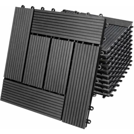 E-floor Terrassenfliesen Im Klicksystem – 30x30 Cm, 6 Stück (0,55 M²), Aus Recyceltem Material, Wetterfest & Robust – Für Balkon & Terrasse