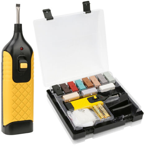 11x Kit di riparazione per pavimenti Set di bastoncini di cera in diversi colori per riparazioni su laminato Strumento di ritocco