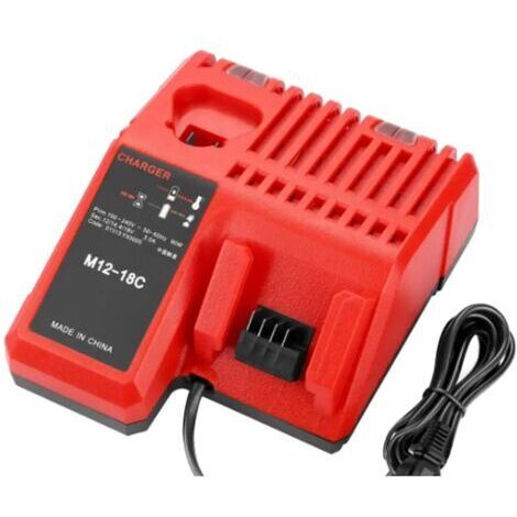 12/14,4/18 V, 3,0 A Milwaukee-Dual-Ladegerät, Schnellladegerät für Lithium-Ionen-Akkus – EU-Stecker