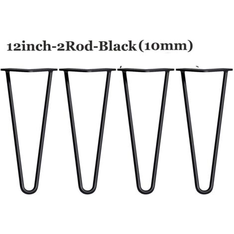 12''/30cm Haarnadel Tischbein, DIY Möbel Metall Tisch Beine perfekt für Schrank, Kleiderschrank,Nachttisch Komme Mit Freie Bodenschutzvorrichtungen und Schrauben, Möbelfüße