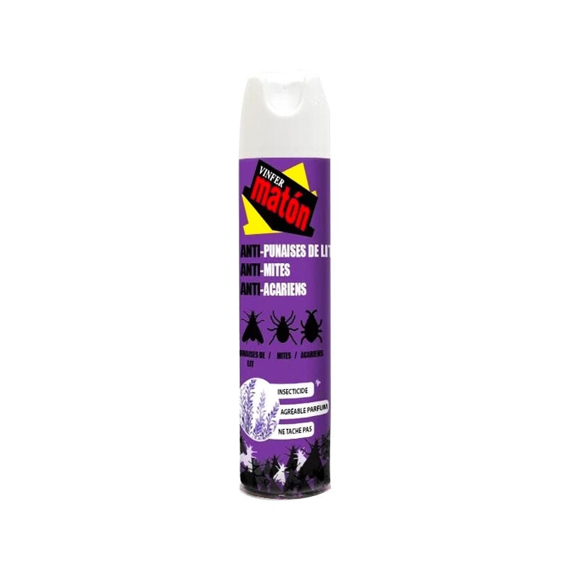 12 anti punaises de lit, mites et acariens - insecticide parfumant 300ml - vinfer