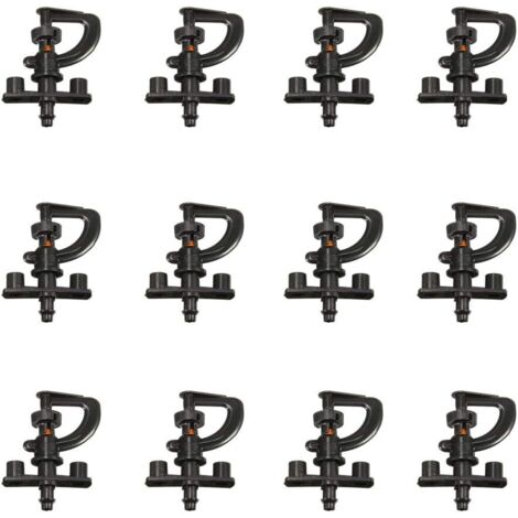 12 Arroseurs d'irrigation rotatifs à 360° de type G, micro-asperseur à buse
