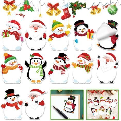 12 Articles Notes Autocollantes Noel,Post-it,Post it Noel Mini,Bloc Note Noel Pour Prendre des Notes,écrire des Messages,Faire des Listes de Courses ou Planifier des Rendez-Vous