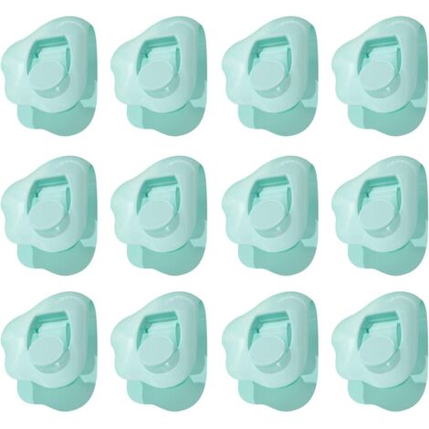 12 attaches de courtepointe sans aiguille en forme de nuage antidérapantes (vert)