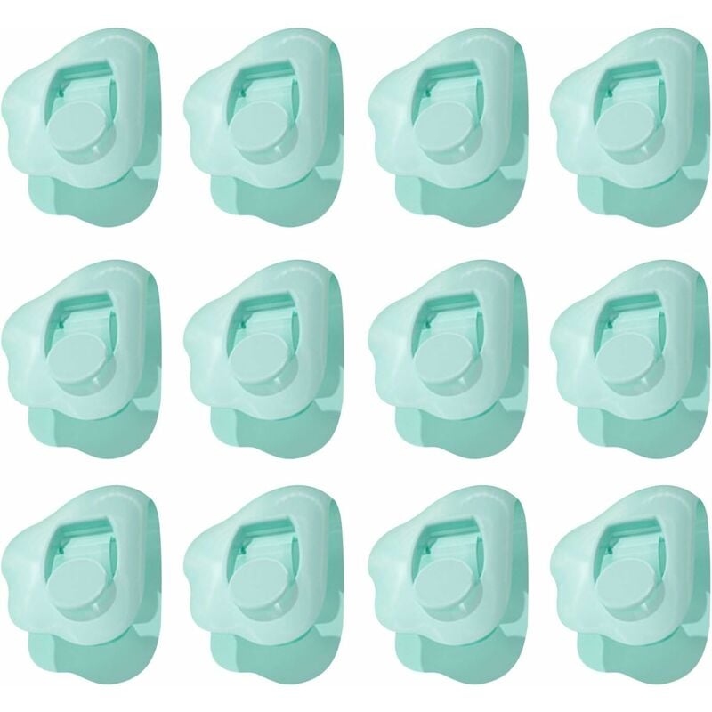 Fei Yu - 12 attaches de courtepointe sans aiguille en forme de nuage antidérapantes (vert)