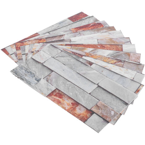 12 Autocollants PVC Imperméables pour Salle de Bain, Cuisine, Salon, Revêtement de Sol Adhésif Décoratif (KIT046)